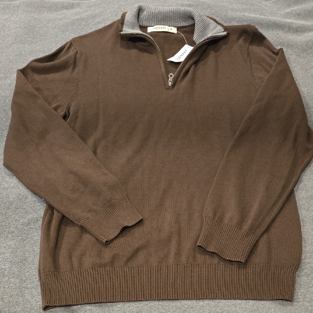 Old Navy Women's Brown Zip-Up Sweater
